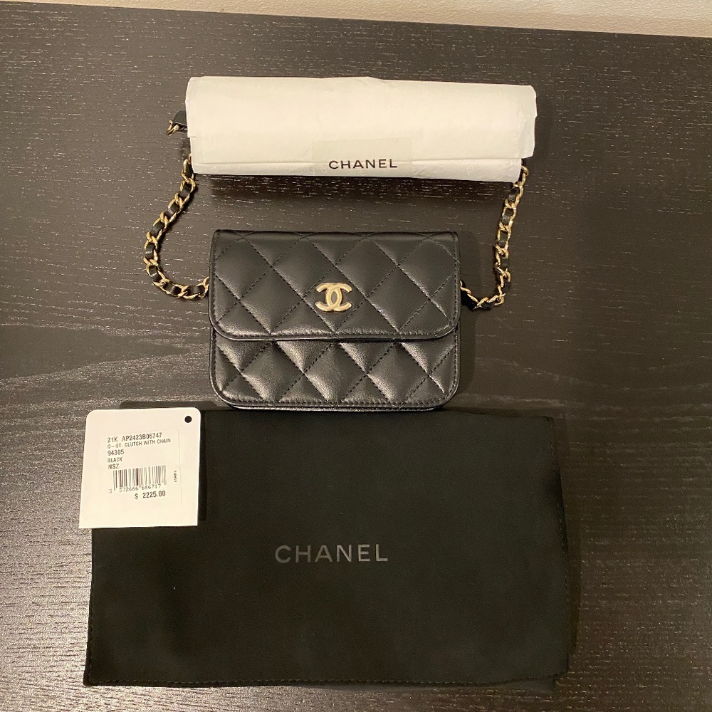 Chanel Clutch with Chain Quilted Lambskin Mini